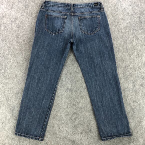 Hidden Women Jeans 11 Cropped Straight High Rise Medium Wash Distressed USA Made - Picture 2 of 13